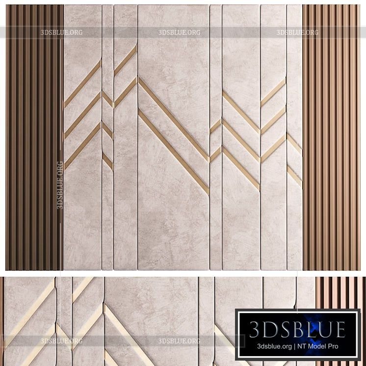 Decorative wall panel ?2 3DS Max - thumbnail 3