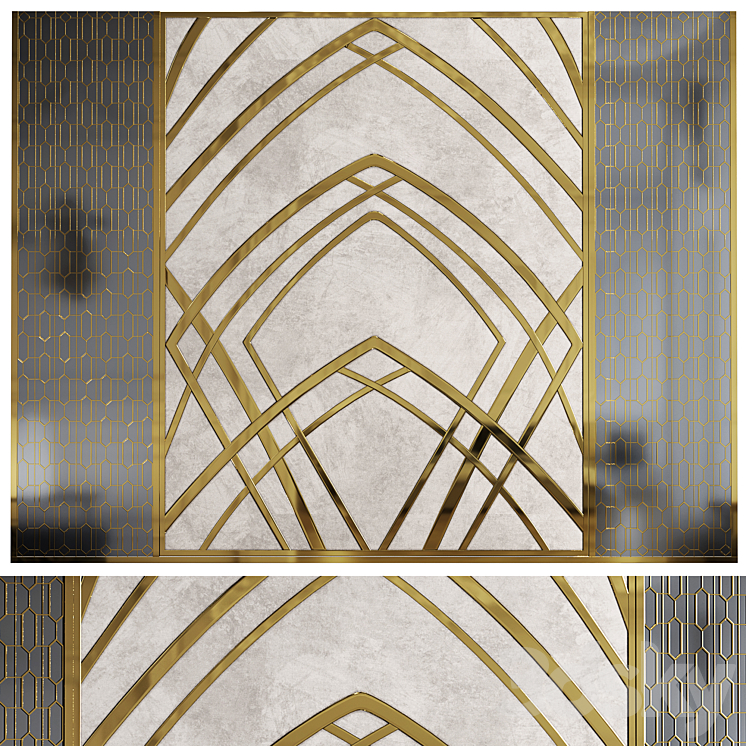 Decorative wall panel 3DS Max Model - thumbnail 1