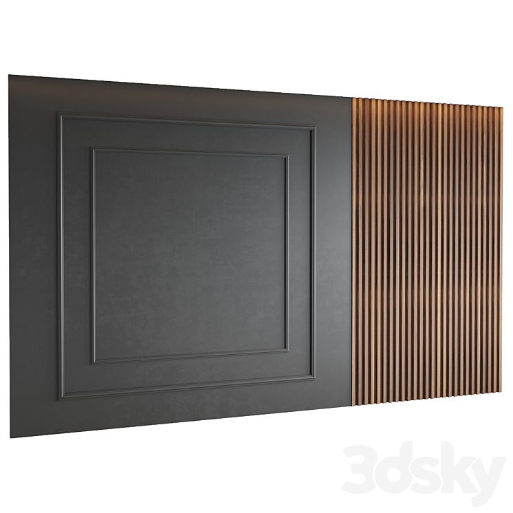 Decorative wall panel 3DS Max - thumbnail 2