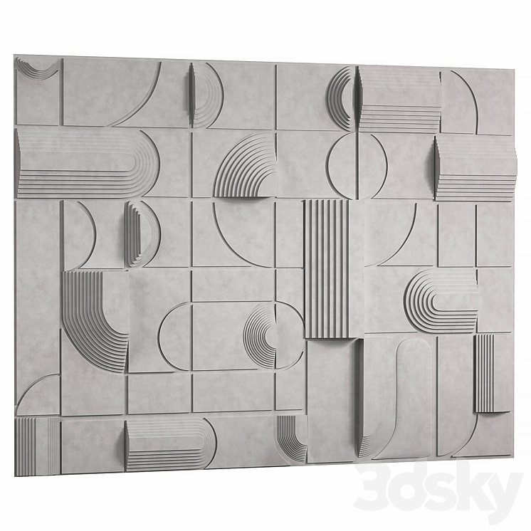 Decorative wall panel 3DS Max - thumbnail 2