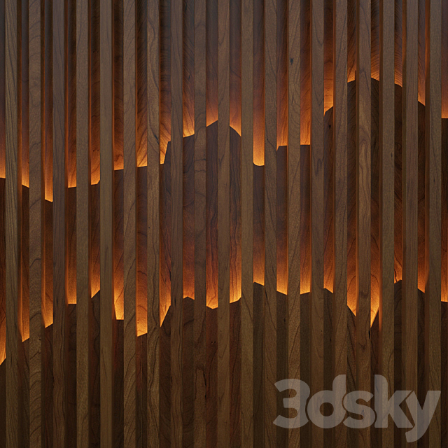 Decorative wall panel 3DS Max Model - thumbnail 2