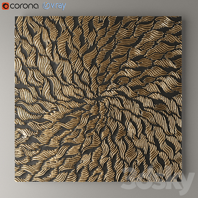 Decorative wall panel 3DSMax File - thumbnail 1