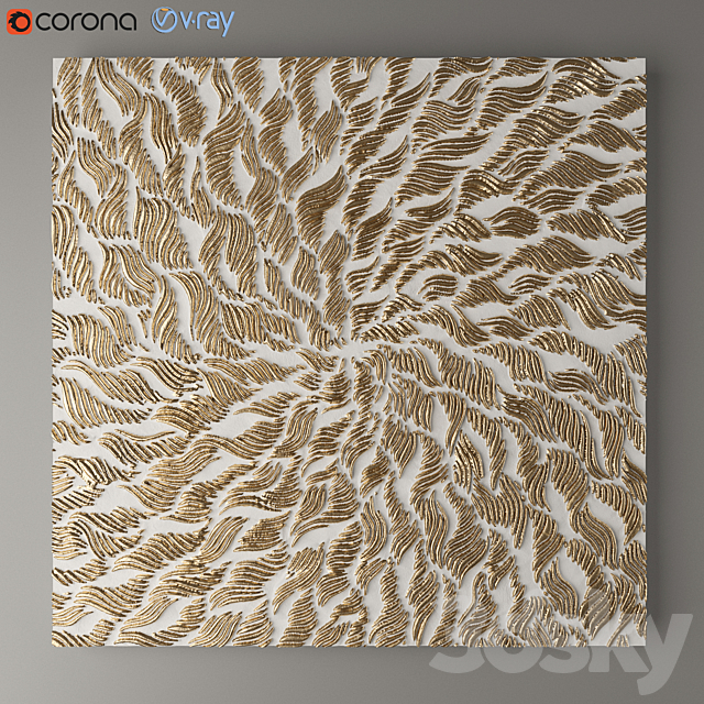 Decorative wall panel 3DSMax File - thumbnail 2