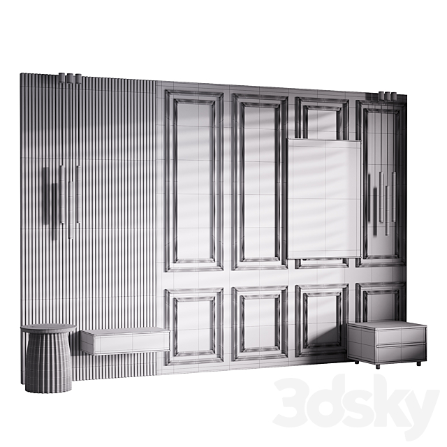 Decorative Wall panel 40 3ds Max - thumbnail 2