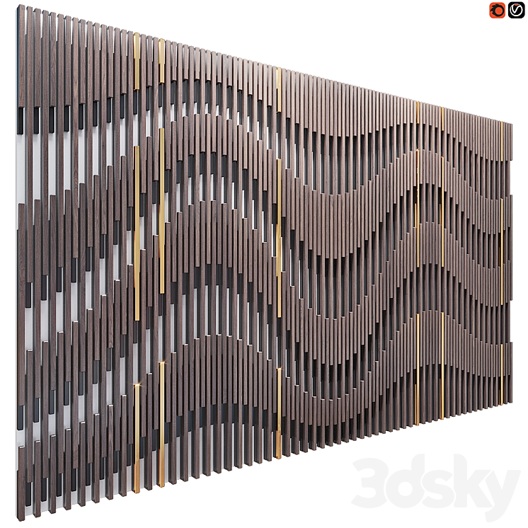 Decorative wall panel 46 3DS Max - thumbnail 1