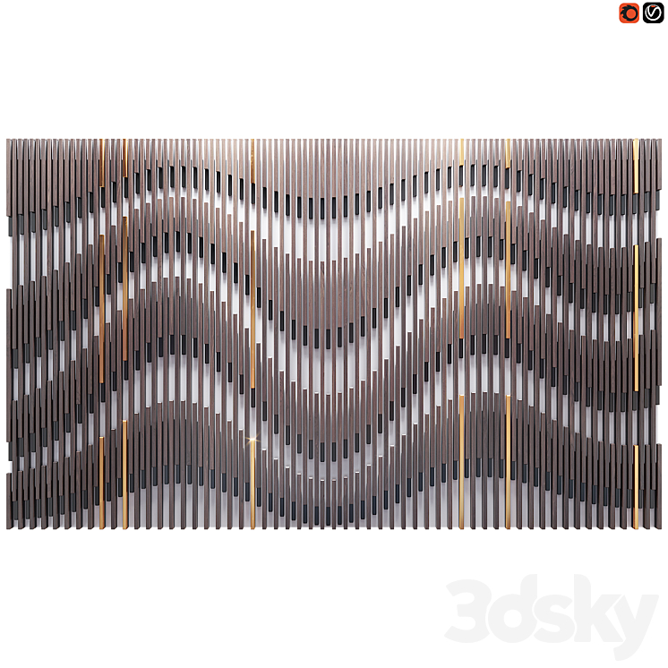 Decorative wall panel 46 3DS Max - thumbnail 2