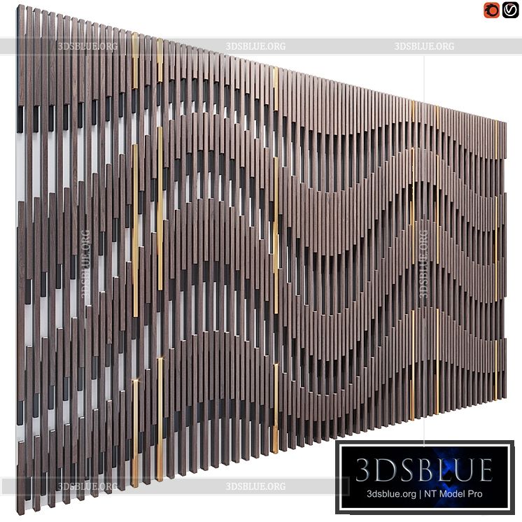 Decorative wall panel 46 3DS Max - thumbnail 3