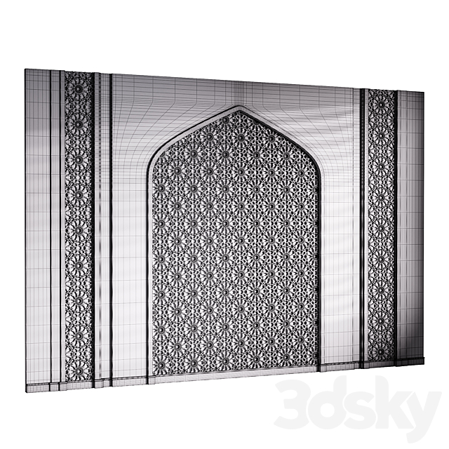 Decorative Wall panel 60 3ds Max - thumbnail 2