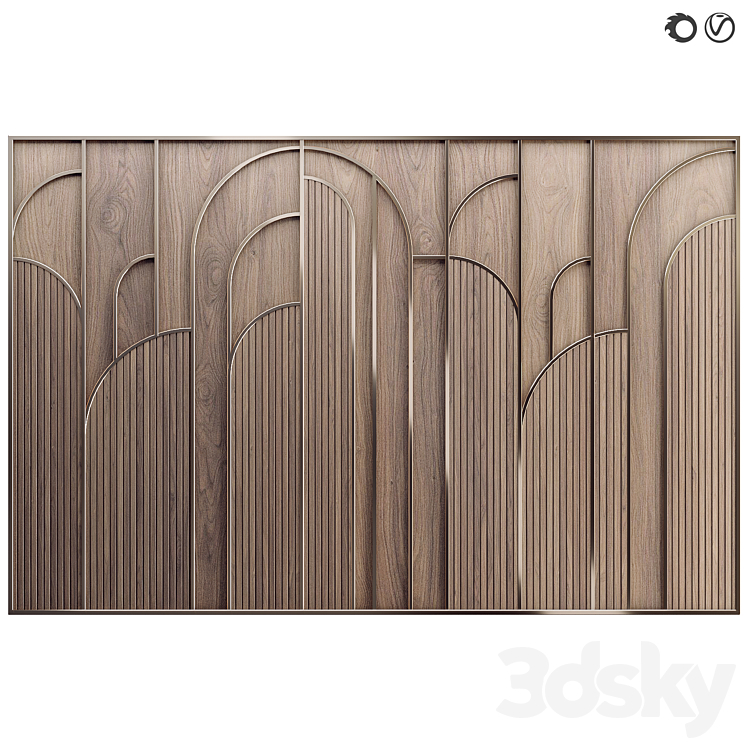 Decorative wall panel 61 3DS Max Model - thumbnail 3