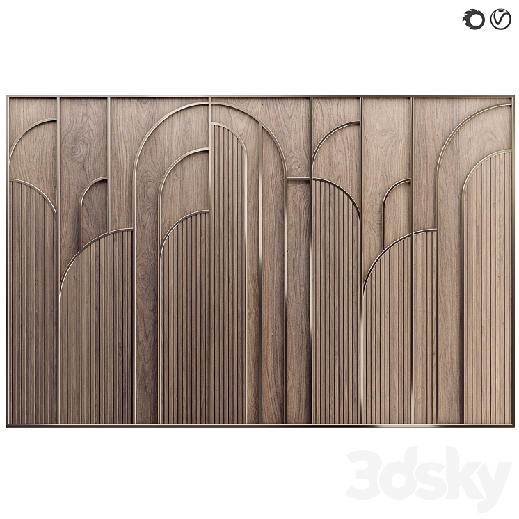 Decorative wall panel 61 3DS Max - thumbnail 1