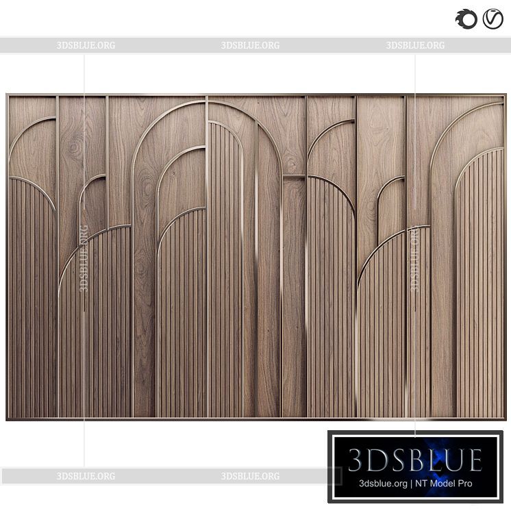 Decorative wall panel 61 3DS Max - thumbnail 3