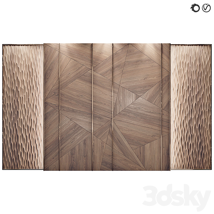 Decorative wall panel 85 3DS Max Model - thumbnail 1