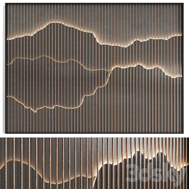 Decorative wall panel ?9 3DS Max - thumbnail 1