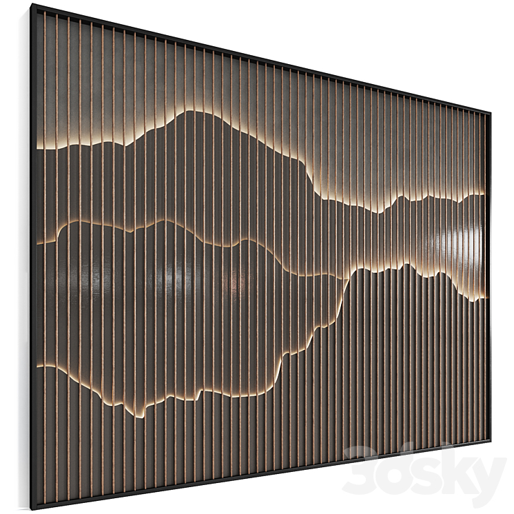 Decorative wall panel ?9 3DS Max - thumbnail 2