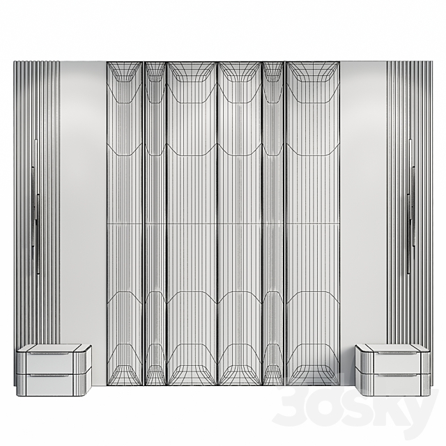 Decorative wall panel and headboard 5 3DS Max Model - thumbnail 4