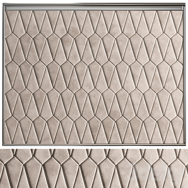 Decorative wall panel №6 3DS Max Model - thumbnail 1