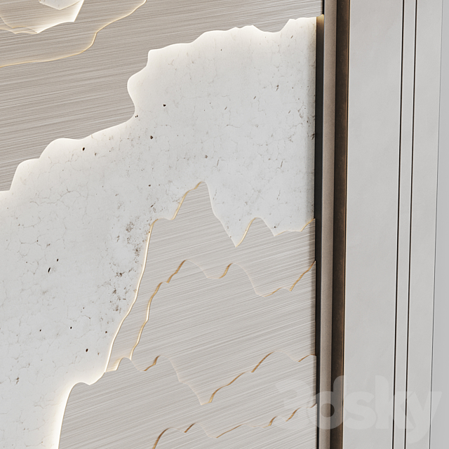 Decorative wall panel №7 3DS Max Model - thumbnail 2