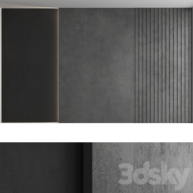 Decorative wall panel set 41 3DS Max Model - thumbnail 5