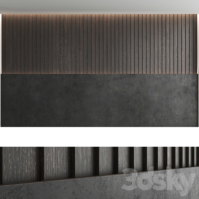 Decorative wall panel set 42 3DS Max Model - thumbnail 3