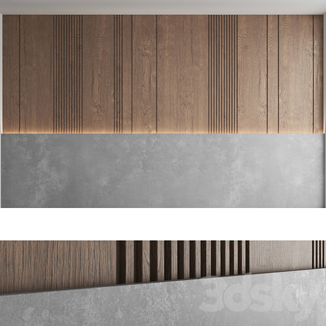 Decorative wall panel set 42 3DS Max Model - thumbnail 4