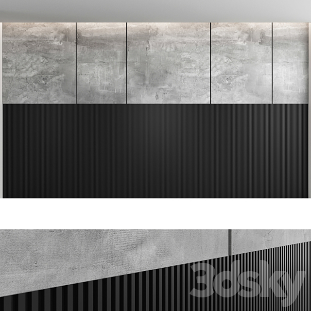 Decorative wall panel set 51 3DS Max Model - thumbnail 4