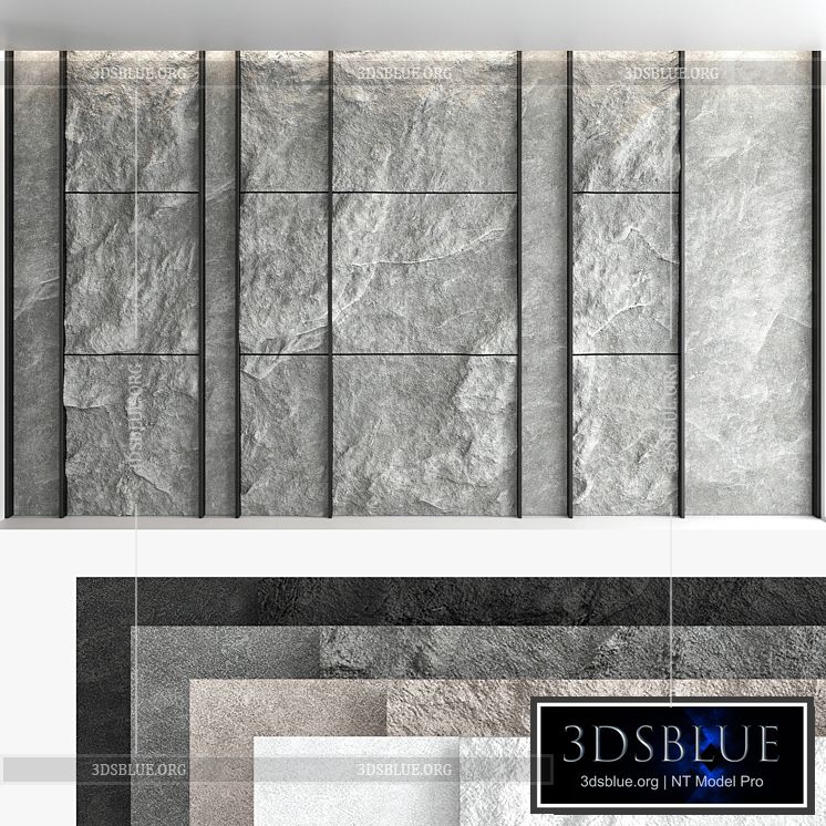 Decorative wall panel set 56 3DS Max - thumbnail 3