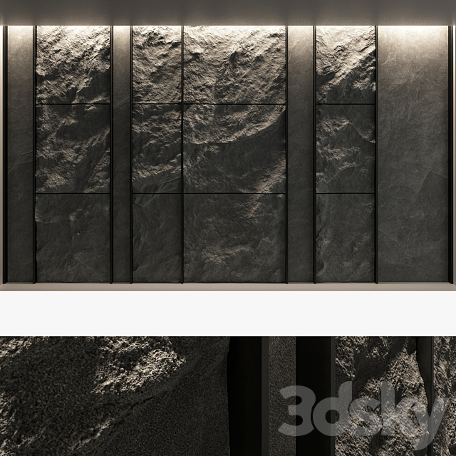 Decorative wall panel set 56 3DSMax File - thumbnail 2