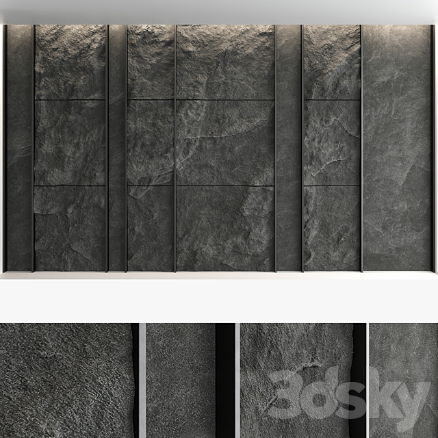 Decorative wall panel set 56 3DSMax File - thumbnail 4