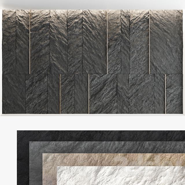 Decorative wall panel set 58 3DSMax File - thumbnail 1