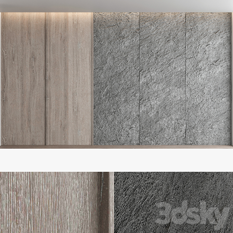 Decorative wall panel set 59 3DS Max Model - thumbnail 2