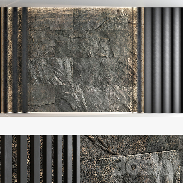 Decorative wall panel set 62 3DSMax File - thumbnail 3