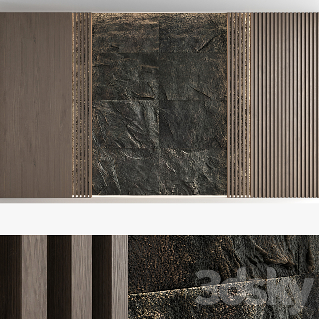 Decorative wall panel set 62 3DSMax File - thumbnail 4