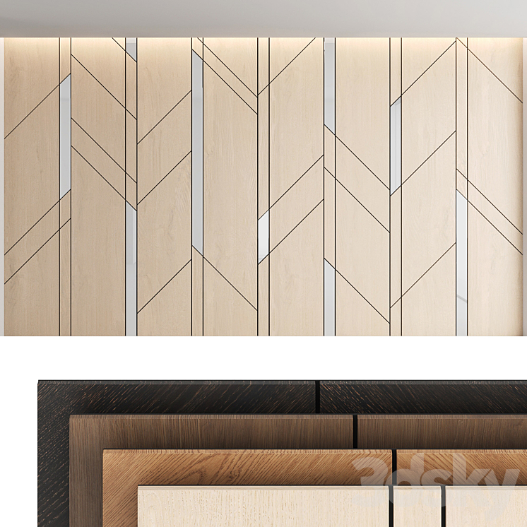 Decorative wall panel_set 11 3DS Max - thumbnail 1