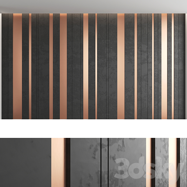 Decorative wall panel_set 17 3DS Max Model - thumbnail 2