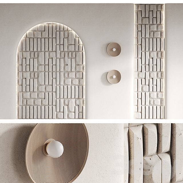 Decorative wall panels 3ds Max - thumbnail 1