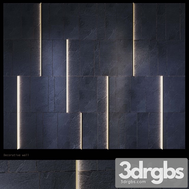 Decorative wall   pn20 3dsmax Download - thumbnail 1