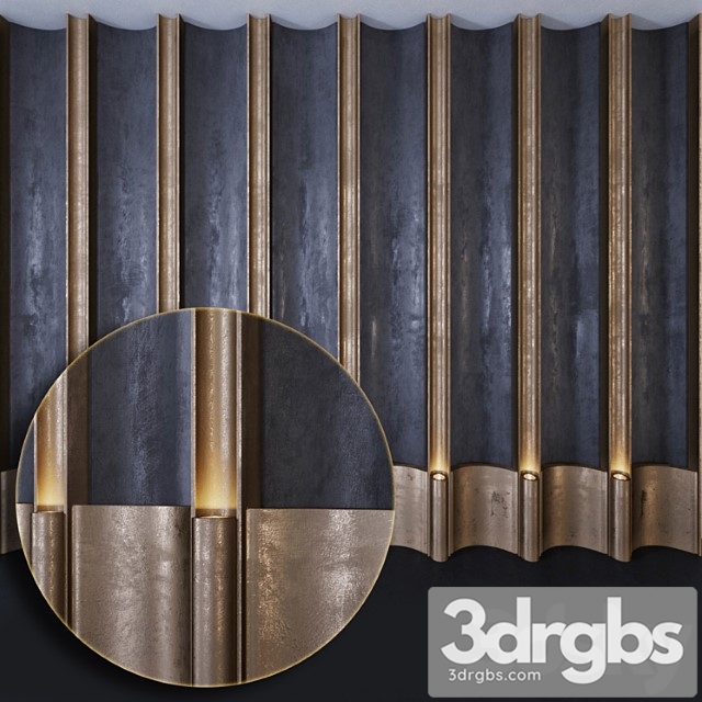 Decorative wall   pn6 3dsmax Download - thumbnail 1