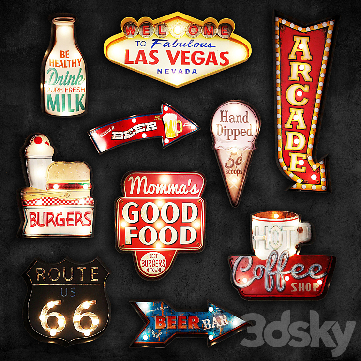 Decorative wall sign 3DS Max Model - thumbnail 1