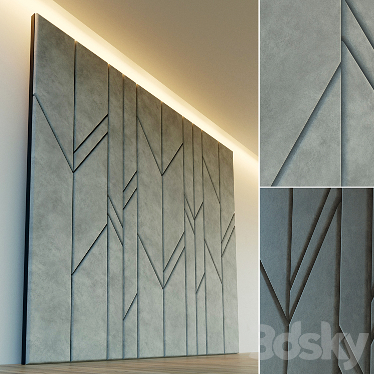 Decorative wall. Soft panel. 14 3DS Max - thumbnail 1