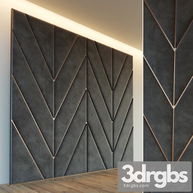 Decorative wall. soft panel. 28 3dsmax Download - thumbnail 1