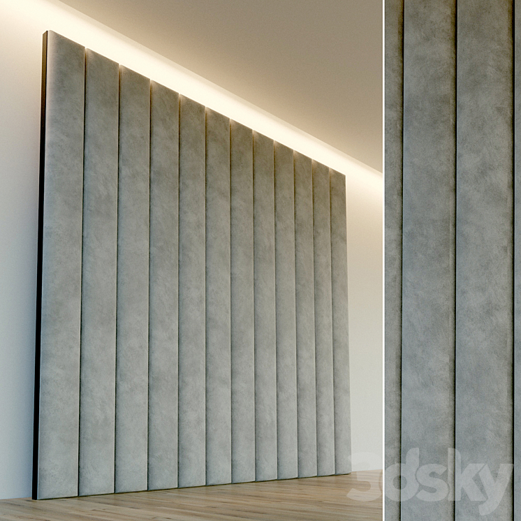 Decorative wall. Soft panel. 43 3DS Max - thumbnail 1