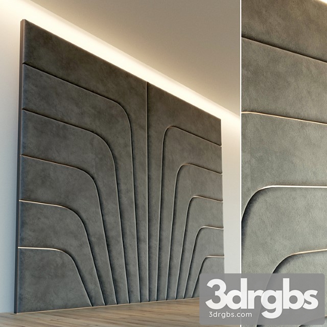 Decorative wall. soft panel. 45 3dsmax Download - thumbnail 1