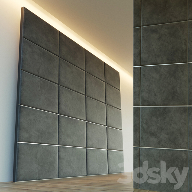 Decorative wall. Soft panel. 6 3DSMax File - thumbnail 1