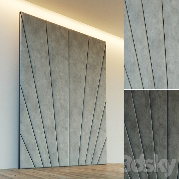 Decorative wall. Soft panel. ten 3DS Max - thumbnail 1