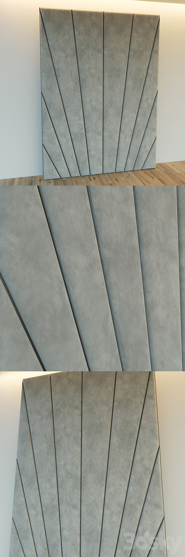 Decorative wall. Soft panel. ten 3DS Max - thumbnail 2