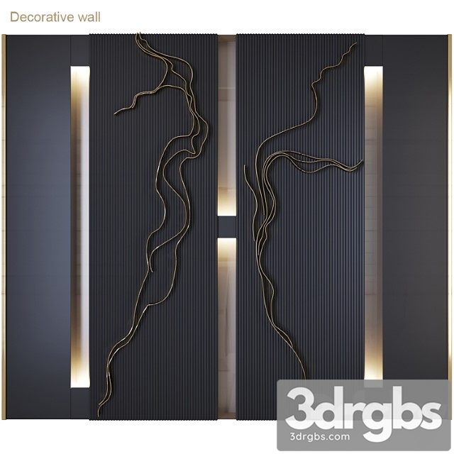 Decorative Wall Svblack 3dsmax Download - thumbnail 1