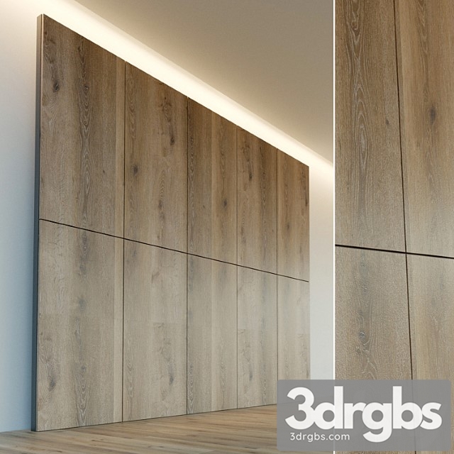 Decorative wall. wall panel made of wood. 18 3dsmax Download - thumbnail 1