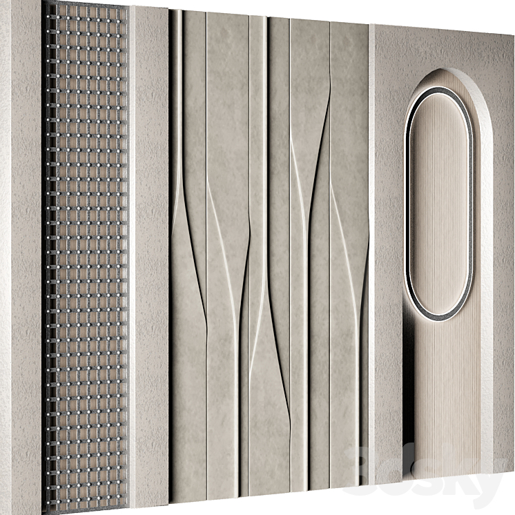 decorative wall01 3DS Max Model - thumbnail 2