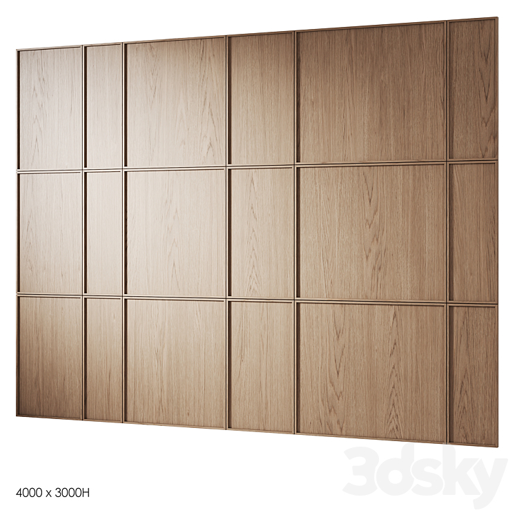 Decorative wood panels 6 3DS Max Model - thumbnail 2