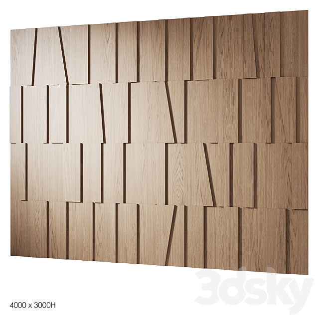 Decorative wood panels 6 3DS Max Model - thumbnail 3